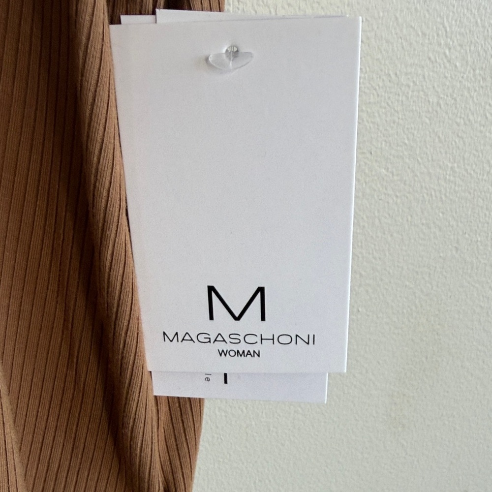 Magaschoni Tan Ribbed Knit Top - Picture 2 of 5